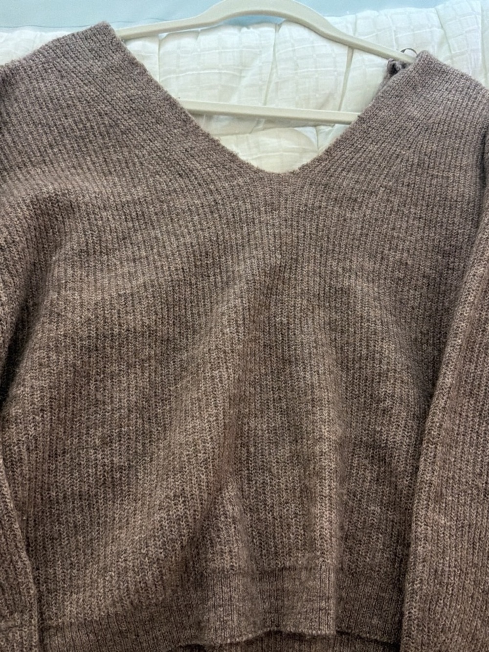 Primark Brown V-Neck Sweater Size XS Like New - Fits M
